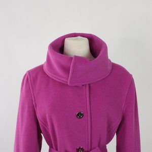 Coach Wool Trenchcoat XL Pink Purple Fuchsia